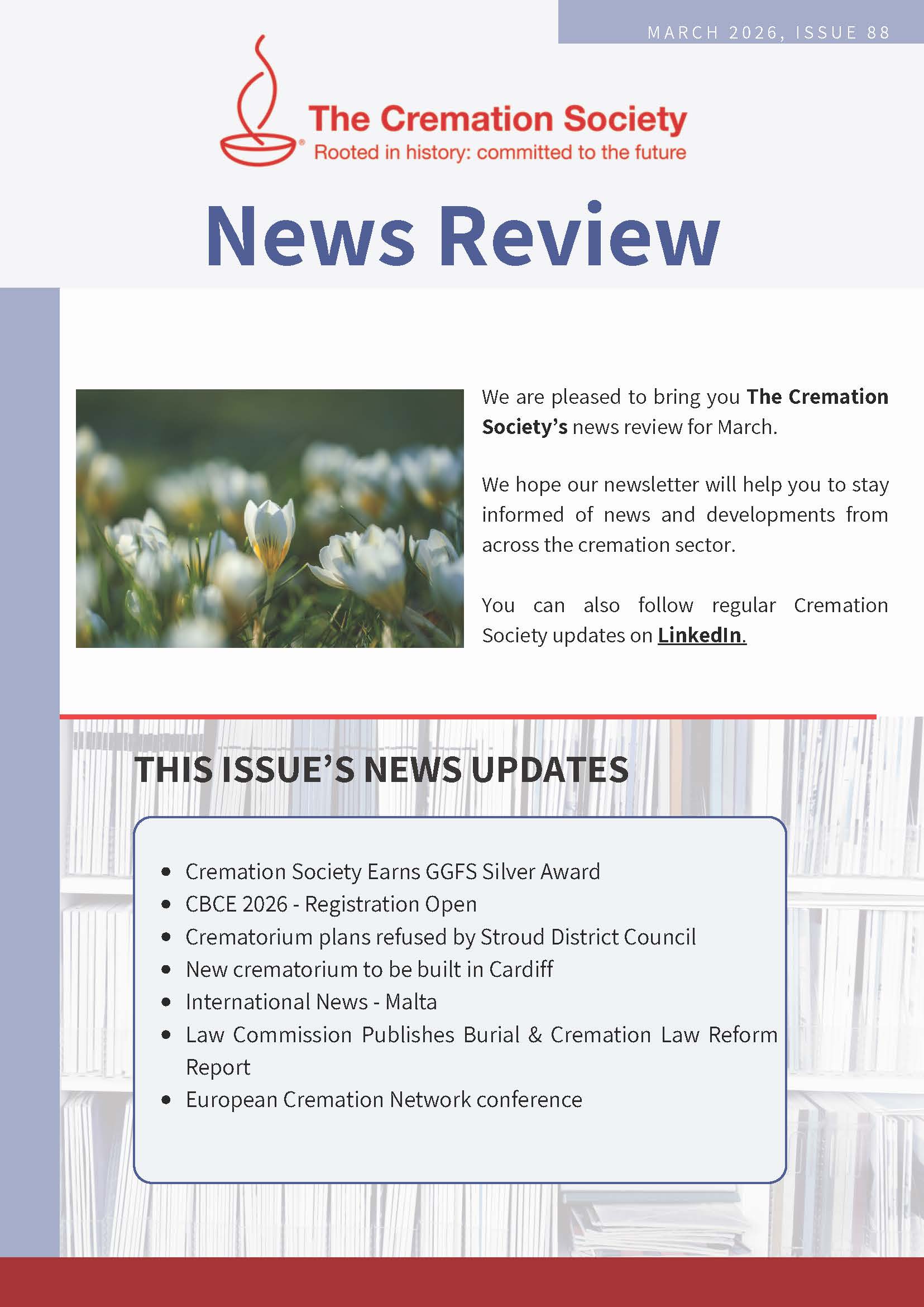 Image of Cremation Society monthly news review
